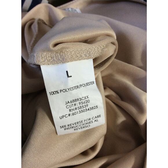 Speechless Shift Dress Large Blue Chevron Tunic Long Sleeve Overlay V Neck - Picture 7 of 14